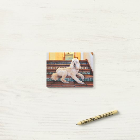 Abriot Standard Poodle - Bocelli Post-it® Notes (Op bureau)