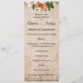 Abrique Lilies Wedding Programme Programma (Voorkant)
