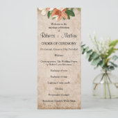 Abrique Lilies Wedding Programme Programma (Staand voorkant)