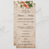  Abrique Lilies Wedding Programme Programma (Voorkant / Achterkant)