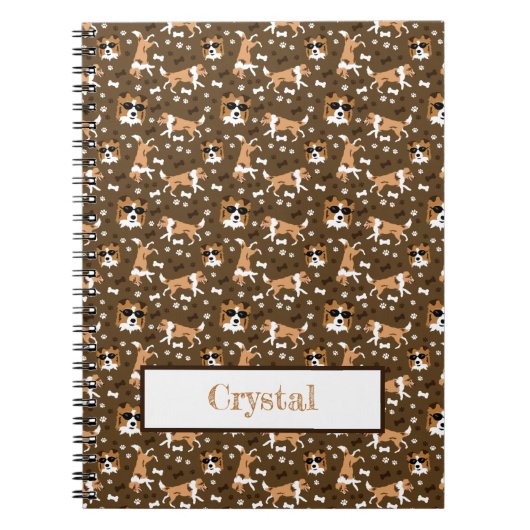 Abris Shetland Sheepdog Motif Carnet Brown (Devant)