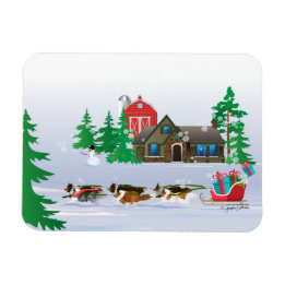 Abris tirant Sleigh Christmas Flexible Magnet