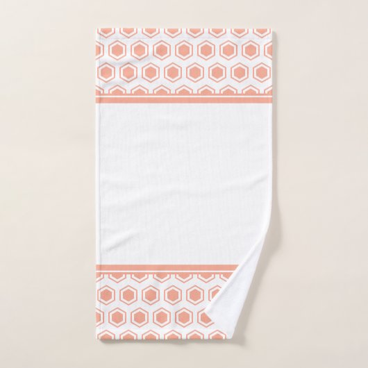 Abrit en wit hexagonal Patroon Bad Handdoek (Handdoek)