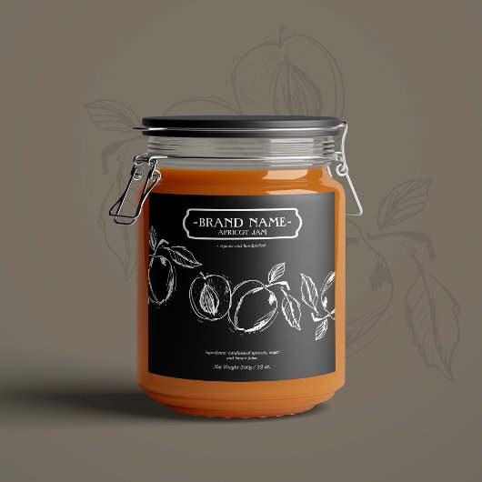 Abrit Jam Jar Label Packaging Design Sparkling Wijnetiket