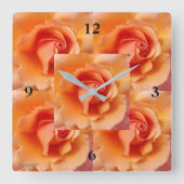 Abrit Roos ventilator dicht foto Vierkante Klok (Voorkant)