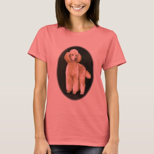 "Abrit Standard Poodle" Dog Art Ringer T-shirt (Voorkant)