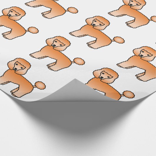 Abrite Speelgoed Poodle Cute Cartoon Dog Patroon Cadeaupapier (Hoek)