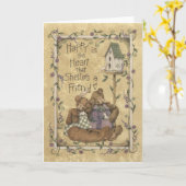 Abriter un ami - Carte (Fleur jaune)