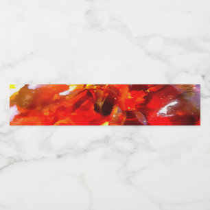 Abritostructuur Uitgelekte hars Abstracte Abstract Waterfles Etiket