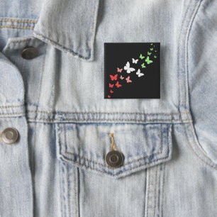 Abroseksuele Vlinder Pride Vierkante Button 5,1 Cm