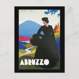 Abruzzen, Italië Vintage Travel Adverteren Poster Briefkaart