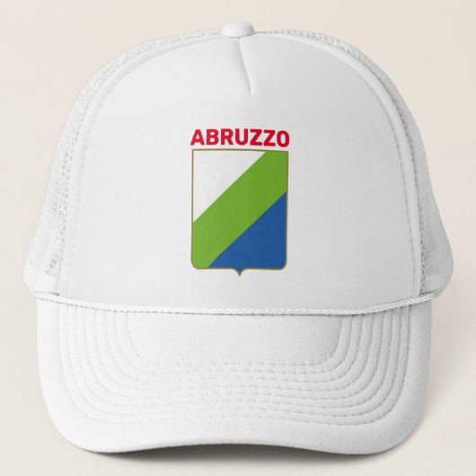 Abruzzen vlag (Italië) Trucker Pet (Voorkant)