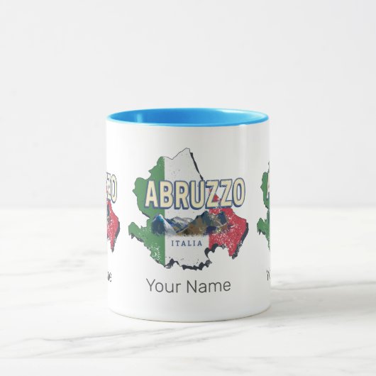 Abruzzo Italië Retro Regio Kaart Souvenir Mok (Midden)