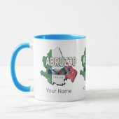Abruzzo Italië Retro Regio Kaart Souvenir Mok (Links)