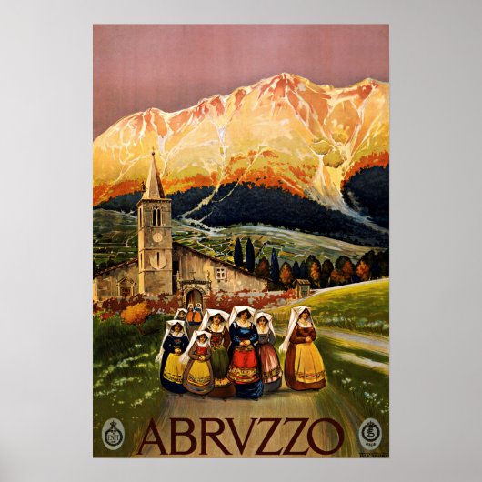 Abruzzo Italy Vintage Travel Poster (Voorkant)