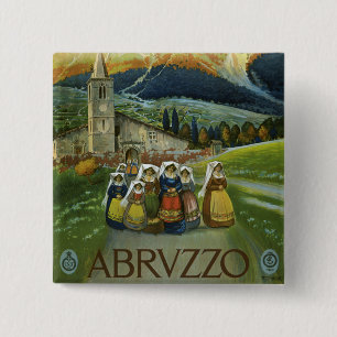 Abruzzo Vierkante Button 5,1 Cm