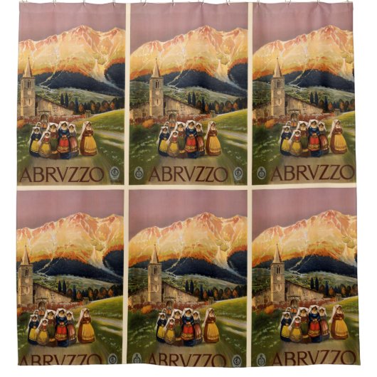 Abrvzzo Italie Vintage voyage Poster rideau de dou (Devant)