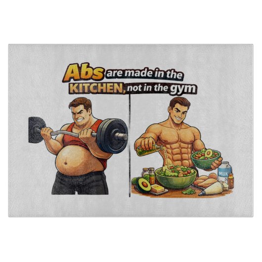 Abs Are Made in the Kitchen Chopping Board Snijplank (Voorkant)