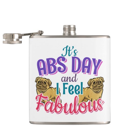 Abs Day Core Workout - Pug Hondenliefhebber Heupfles (Geopend)