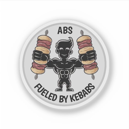 Abs en Kebab Sticker (Voorkant)