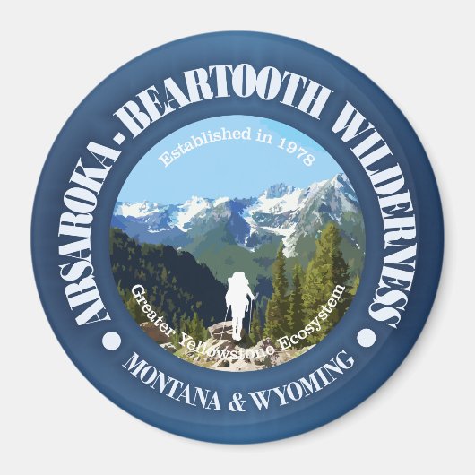 Absaroka-Beartooth Wilderness Magneet (Voorkant)