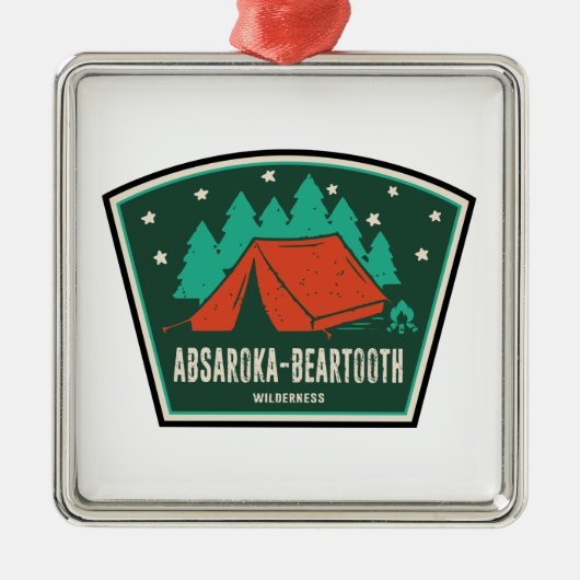 Absaroka - Beartooth Wilderness Montana Camping Metalen Ornament (Voorkant)