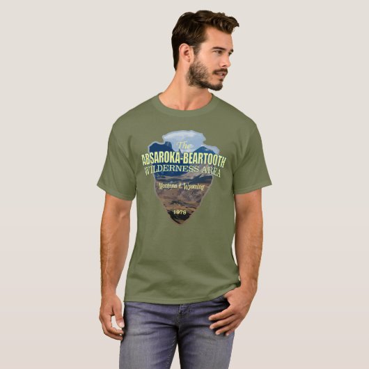 Absaroka-Beartooth Wilderness (pijlpunt) T-shirt (Voorkant volledig)
