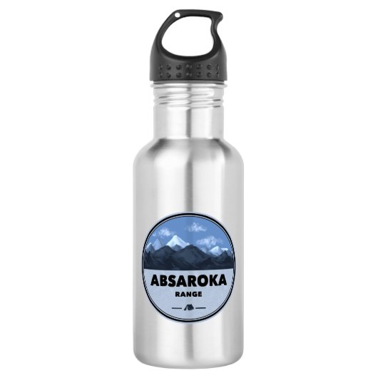 Absaroka Range Montana Wyoming Camping Waterfles (Voorkant)