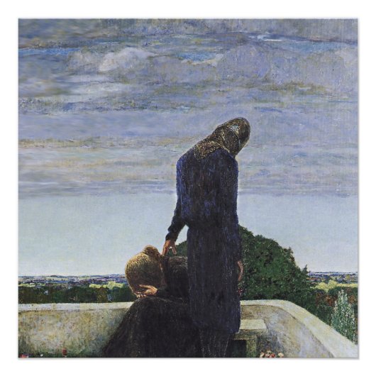 "Abschied" (Afscheid) door Heinrich Vogeler Perfect Poster (Voorkant)