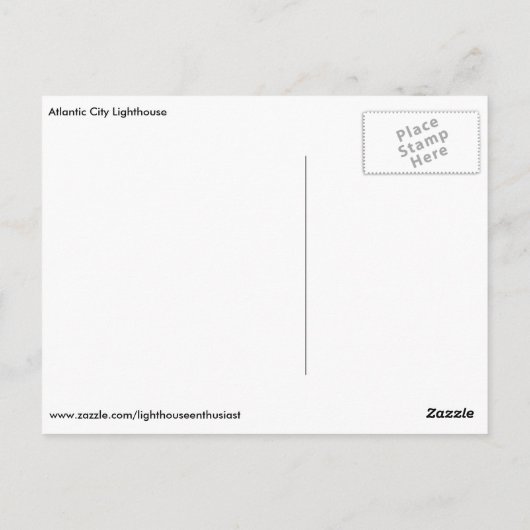 Absecon Lighthouse-New Jersey Briefkaart (Achterkant)