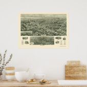 Absecon, NJ Panoramic Map - 1924 Poster (Keuken)