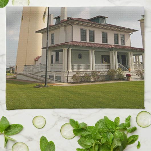 Absecon vuurtoren, New Jersey theedoek (Gevouwen)