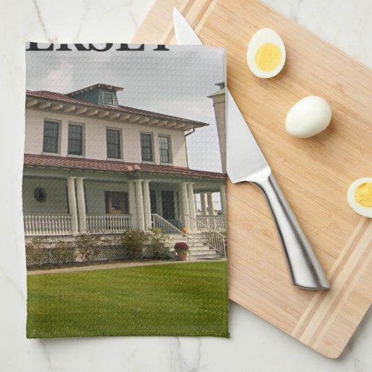 Absecon vuurtoren, New Jersey theedoek (Quarter Fold)