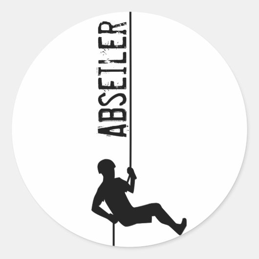 Abseiler Classic Round Sticker (Voorkant)