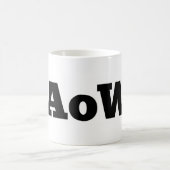 Absence tasse de café de cire/de "AoW" de logo (Centre)
