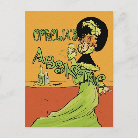 Absinthe 1890s Style Briefkaart (Voorkant)