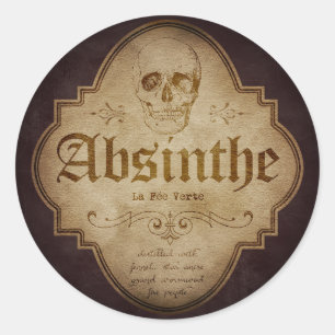 Absinthe Apothecary Ronde Sticker