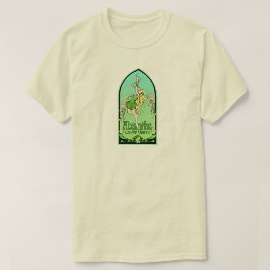 Absinthe Art Nouveau T-shirt (Design voorkant)