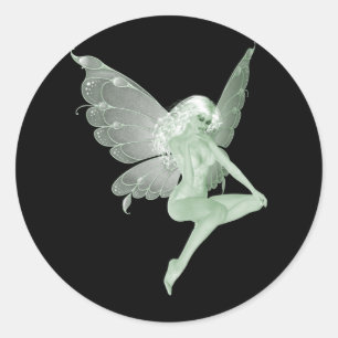 Absinthe Art Signature Green Fairy 1A Ronde Sticker