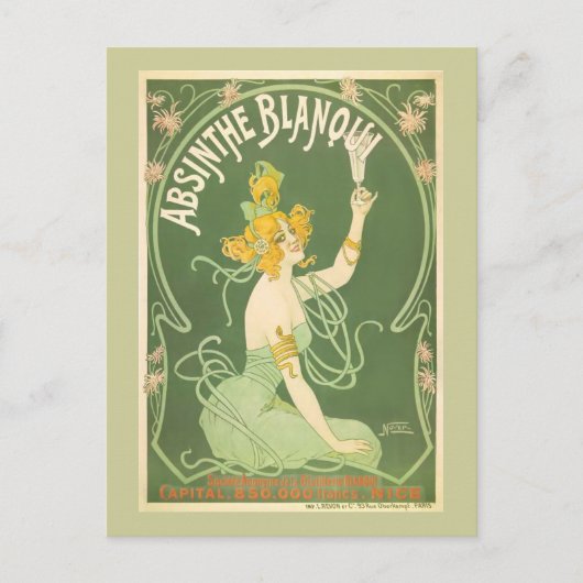 Absinthe Blanqui Nover Fine Art Briefkaart (Voorkant)