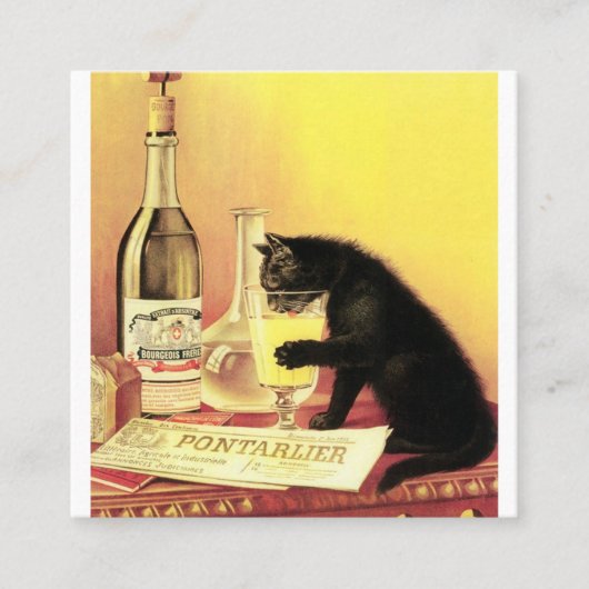 Absinthe Bourgeois Vierkante Visitekaartje (Voorkant)