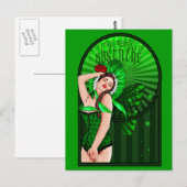 absinthe carte postale de la fée verte victorienne (Devant / Derrière)