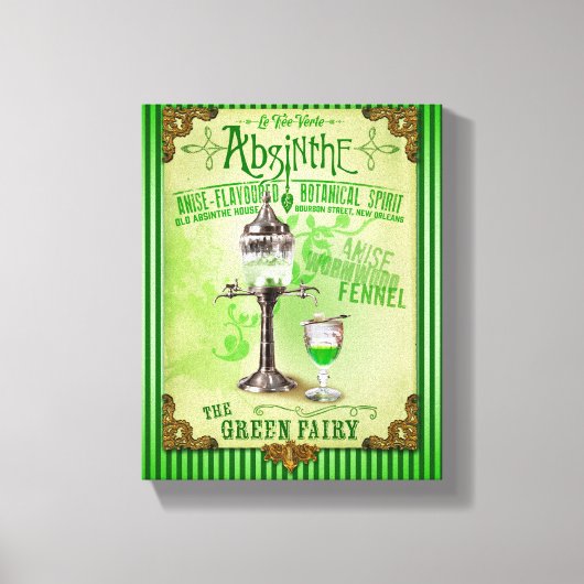Absinthe "De Groene Fee" Canvas Afdruk (Voorkant)