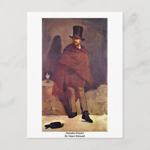 Absinthe Drinker by Manet Edouard Briefkaart