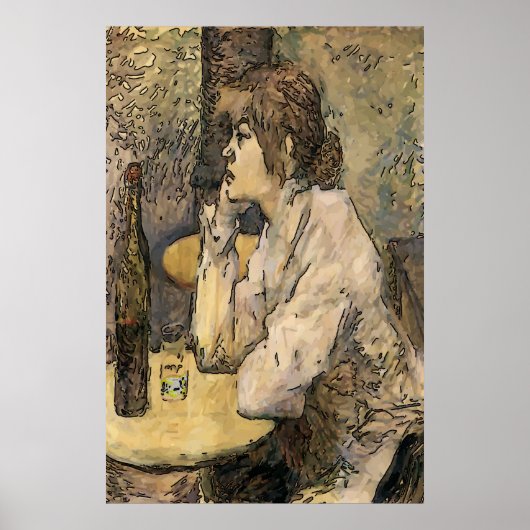 Absinthe Drinker, Frans kwartier Poster (Voorkant)