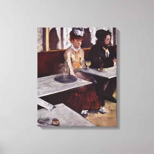 Absinthe - Edgar Degas - c1876 Canvas Afdruk (Voorkant)