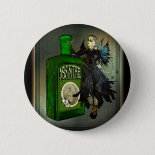 Absinthe Faerie Buttonnen Ronde Button 5,7 Cm