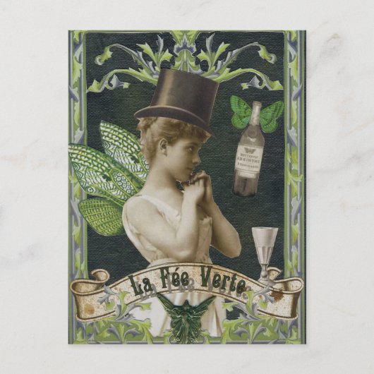 Absinthe Fairy Briefkaart (Voorkant)