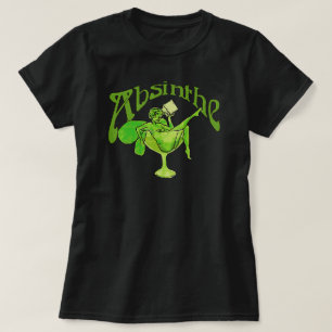 Absinthe Girl in Glass T-shirt