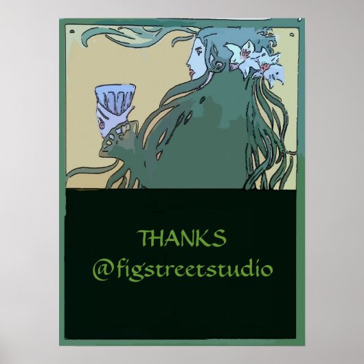 Absinthe Green Fairy, bewerk tekst Poster (Voorkant)